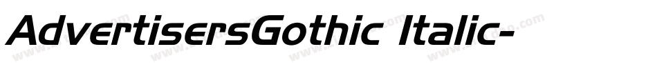 AdvertisersGothic Italic字体转换
